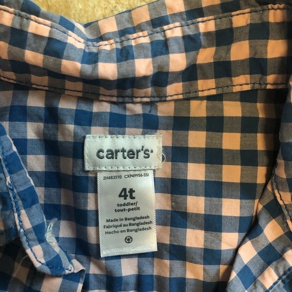 Lot of four boys shirts size 4. Two Carter’s and 2 Cat & Jack - Picture 9 of 9
